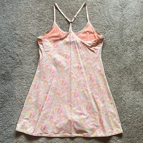 Outdoor Voices Exercise Dress Women’s Large - Pastel Marble/Colorful Swirl -RARE - Picture 9 of 15